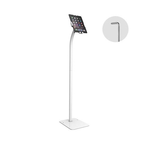[MPBT-PAD33-02-W] Brateck Universal Anti-Theft tablet floor stand compatible with most 7.9'-11' Tablets-White